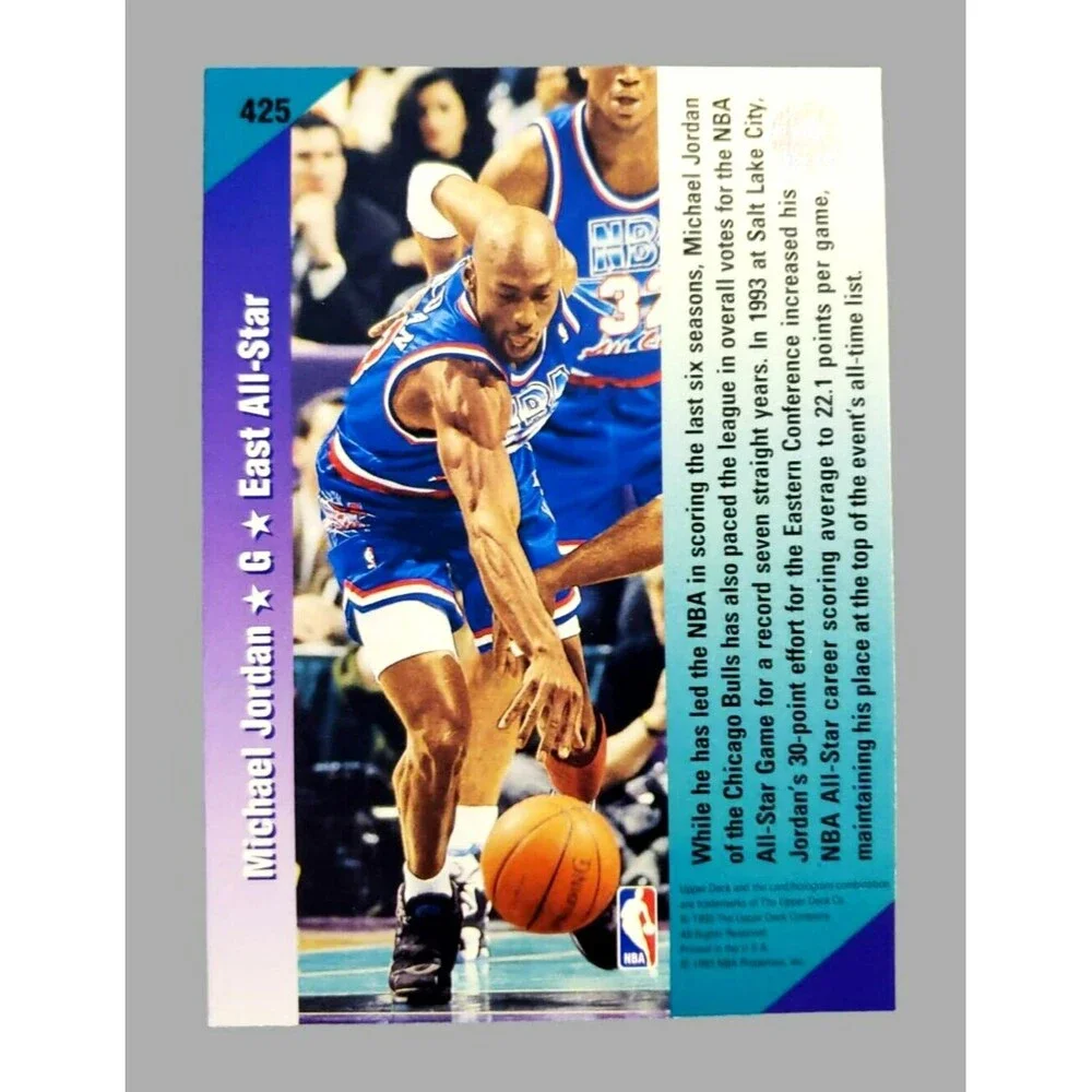 VTG 1992-93 Upper Deck MICHAEL JORDAN UTAH EAST All-Star Weekend NBA AS Card 425
